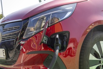 Mercedes EQV 300 at a charging station in Ludwigshafen am Rhein