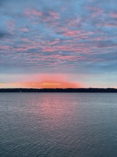 Evening atmosphere, Lake Starnberg, Bavaria, Germany