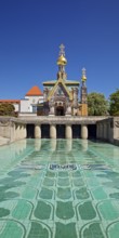 Russian Chapel and Lily Basin, Mathildenhöhe, UNESCO World Heritage Site, Darmstadt, Hesse, Germany