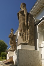Colossal figures Man and Woman by Ludwig Habich at the Ernst Ludwig House, Mathildenhöhe, UNESCO