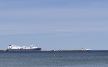 LNG tanker NEPTUNE at Mukran harbour on Rügen, Mecklenburg-Western Pomerania, Germany