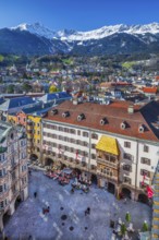 Herzog-Friedrich-Strasse in the historic city centre with the Golden Roof in front of the North