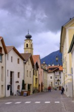 Laubengasse, Glurns, Vinschgau, South Tyrol, Italy