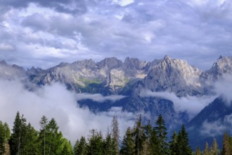 View from Passo Tre Croci, Marmole Group, Cador Dolomites, Auronzo di Cadore, Dolomites, Veneto,
