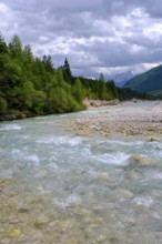 River Boite, near Cortina d'Ampezzo, Dolomites, Trentino, Italy