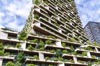 Wonderwoods residential tower, one of 2 green buildings, in Utrecht in the new Healthy Urban