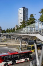 The Moreelsebrug, pedestrian and cycle bridge over the tracks of Utrecht Centraal, Central Station,