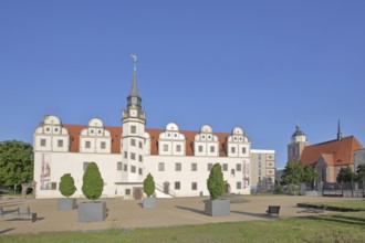 Johannbau built in 1556 Museum of City History and St Mary's Church, Renaissance, Castle, Dessau,