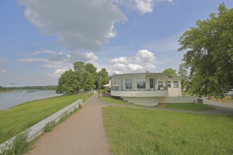 Restaurant Kornhaus an der Elbe im Bauhaus, Dessau, Dessau-Roßlau, Saxony-Anhalt, Germany
