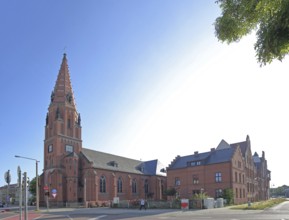 Neo-Gothic St Peter and Paul Church and St Joseph's Day Clinic Hospital, Clinic, Brick Church,