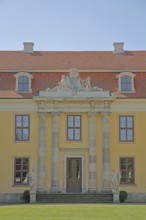 Portal of the Rococo Castle, Mosigkau, Dessau-Wörlitz Garden Kingdom, Dessau-Roßlau, Saxony-Anhalt,