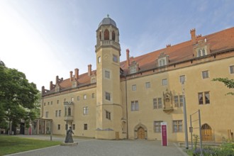 UNESCO Luther House, Martin Luther's home built in 1503, inner courtyard with memorial to Katharina