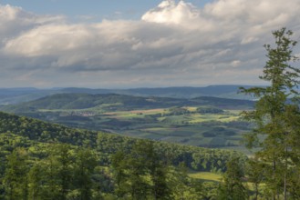 GEO nature park Park Frau Holle Land am Meissner, view from the coal road into the Berka valley,