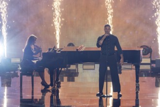 Patrice and Daniel Aminati with the song Steh auf at the Beatrice Egli Show in Studio Berlin