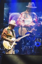 Carlos Santana, singer and guitarist of Santana live on Oneness Tour 2025 at the Uber Arena in