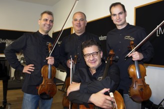 Pierluigi Ruggiero (cellist and artistic director), Sebestyen Sztathatosz (violinist), Zoltan