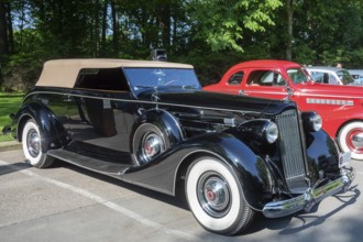 Grosse Pointe Shores, Michigan - The 1937 Packard Twelve 1508 Rollston convertible was on display