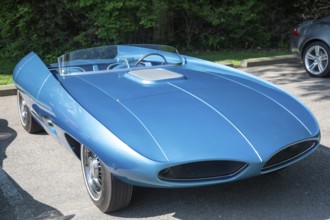 Grosse Pointe Shores, Michigan - The 1966 Pontiac Vivant concept car was on display for the media