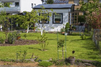 Garden house in allotment garden, allotment garden, spring, garden, Kamen, North Rhine-Westphalia,