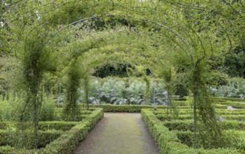 Garden of the Menkemaborg in Uithuizen, province of Groningen, Netherlands
