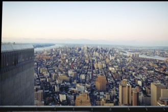 View in uptown direction from the Worl Trade Centre, on the left a tower of the Twin Towers,