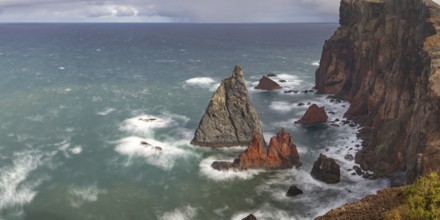 Rock formations on the north coast, volcanic peninsula, Ponta de São Lourenço, Ponta de Sao