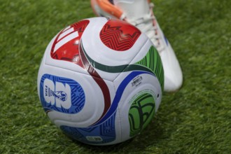 ADIDAS TRIONDA, official match ball of the FIFA World Cup 2026 in a sports shop