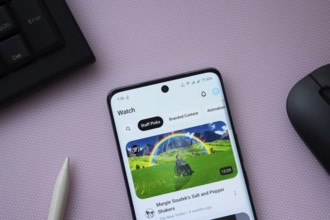 Dhaka, Bangladesh - 17 March 2025: The app of the Vimeo is displayed on a smartphone screen