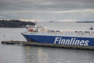 Finnlines ferry Finnpulp, sails on the Kiel Ust-Luga ferry line, Helsinki, Finland