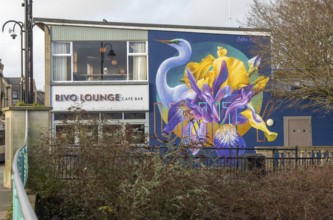 Mural painting UNITY by Sophie Mess, Rivo Lounge, Public Art Chippenham, Chippenham, Wiltshire,