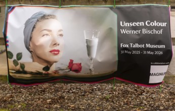 Poster advertising photography exhibition 'Unseen Colour', Werner Bischof, Fox Talbot museum,