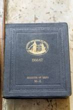 Historic book volume of Lloyd's Register insurance register of ships letters M to Z, 1966-1967, UK