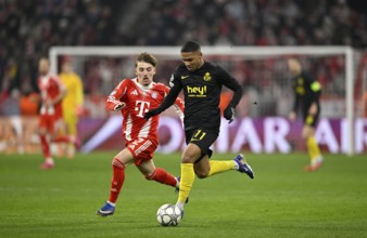 Tackle, action Guilherme Smith R. Union Saint-Gilloise USG (11) v Lennart Karl Bayern Munich FCB