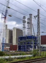 West CHP plant on Gutleuterstraße in Frankfurt am Main, Hesse, Germany