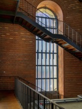 Staircase in the restored and reopened garrison church on Breiten Straße, Potsdam, Brandenburg,