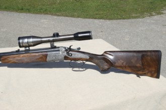 Hunting rifle, Ferlach rooster rifle from 1929 with Hensoldt 6 x 42 scope, Lower Austria, Austria