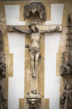 Christ sculpture from the former monastery church of S. Johannes Baptistam above portal of the