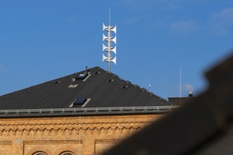 Sirens on the roof of a school building in Wuppertal, Germany