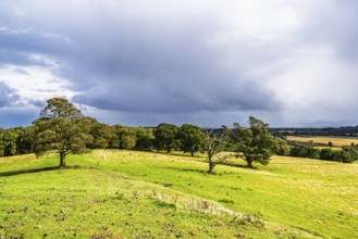 Farms over House of the Binns, Linlithgow, Scotland, UK