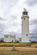 Hurst Point Lighthouse and Hurst Castle, Hurst Spit, Milford on Sea, Lymington, Hampshire, UK