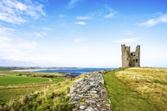 Ruins of Dunstanburgh Castle, Northumberland Coast, England, UK