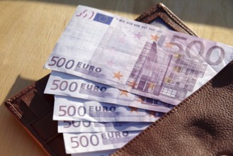 Banknotes, euro, five hundred, wallet, finances, pay, Germany