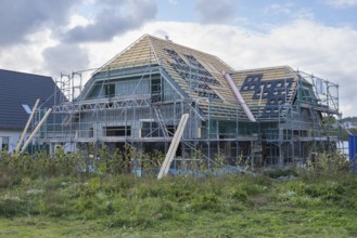 Equipped residential building, shell with roof truss, new development area, Sellin, Baltic resort,