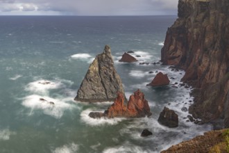 Rock formations on the north coast, volcanic peninsula, Ponta de São Lourenço, Ponta de Sao
