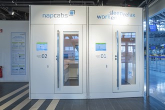 Napcab's sleeping cabins at the airport offer a quiet place of relaxation in bright, modern