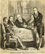 Frederick William III (1770-1840) King of Prussia and Elector of Brandenburg, consultation with the