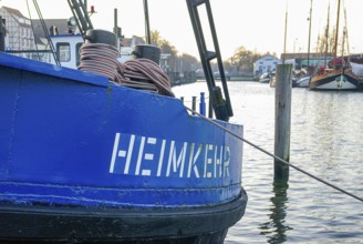 The HEIMKEHR piling boat, built in 1901, is now moored in the museum port of the Hanseatic City of
