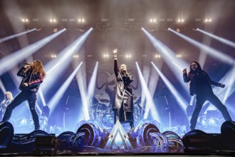 Elize Ryd, Nils Molin and Mikael Sehlin from Amaranthe, live on Arcane Dimensions Tour 2026 at