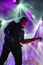 Johan Andreassen, bassist of Amaranthe, live on Arcane Dimensions Tour 2026 at Munich's Zenith on