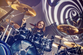 Morten Løwe Sørensen, drummer of Amaranthe, live on Arcane Dimensions Tour 2026 at Zenith in Munich
